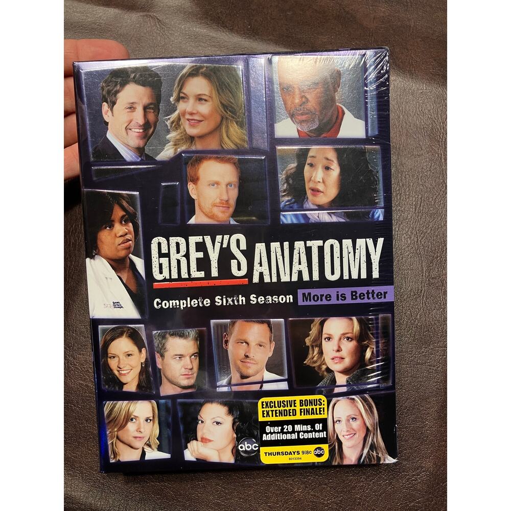 Grey's Anatomy: The Complete Sixth Season DVD Set Exclusive Extended Finale‎ New